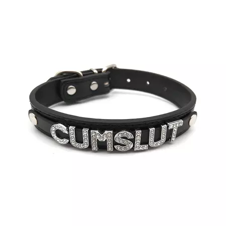 Cumslut & Slave Choker Necklace Collar Petplay BDSM Submissive DDLG – DDLG Playground
