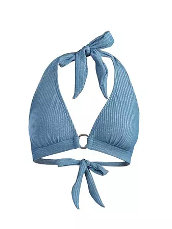 Shop Shoshanna O-Ring Halter Bikini Top | Saks Fifth Avenue