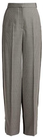 Wide Leg Tailored Trousers - Womens - Grey