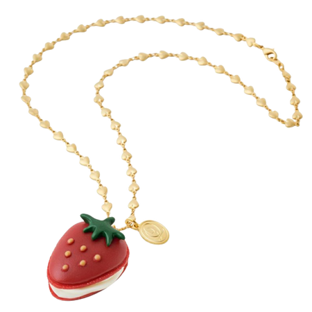 Q-Pot | The Strawberry Macaron Necklace (Red)