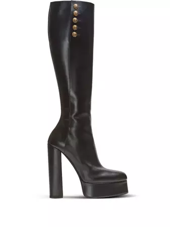 Balmain Brune 135mm knee-high Leather Boots - Farfetch