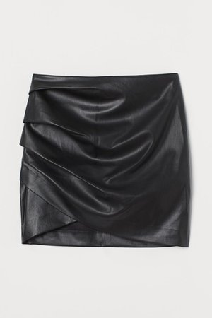 Draped Mini Skirt - Black - Ladies | H&M US