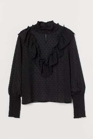Smock-detail Blouse - Black - Ladies | H&M CA