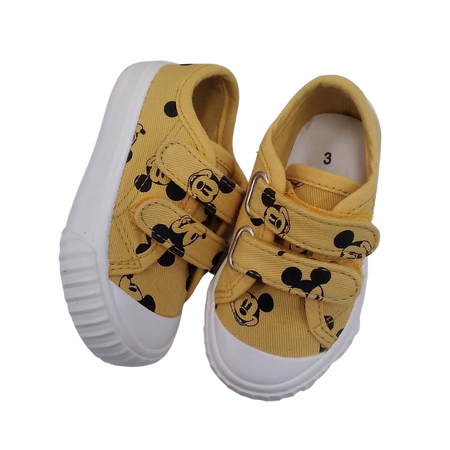 Disney Baby 6-9m Size 3 Yellow Mickey Mouse Shoes (241)