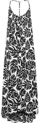 Hamptons Open-back Printed Voile Maxi Dress