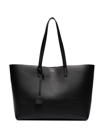 Saint Laurent Black Leather Shopping Tote Bag - Farfetch