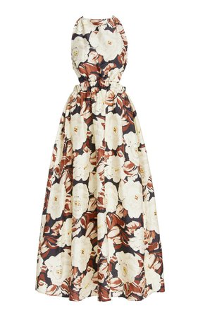 Vivienne Open-Back Floral Silk Maxi Dress By Sir | Moda Operandi