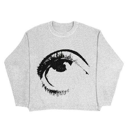 Aesthetic Black and White Eye Sweater | BOOGZEL APPAREL – Boogzel Apparel