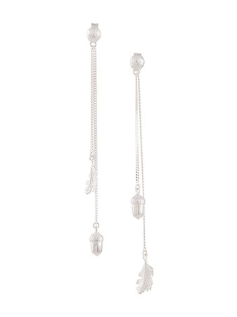 Karen Walker Acorn & Leaf Pendulum Earrings - Farfetch