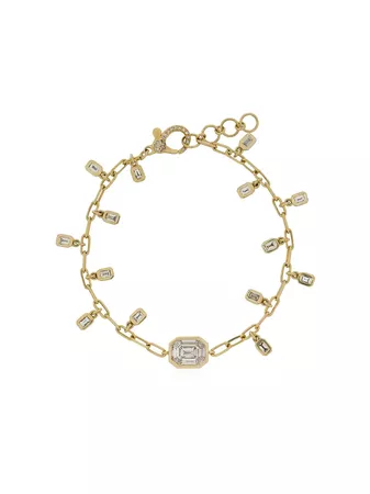Shay 18k yellow gold baguette diamond bracelet £8,055 - Shop Online SS19. Same Day Delivery in London