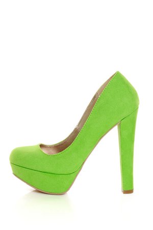 pea green heels