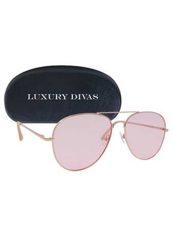 Pastel Color Aviator Style Sunglasses With Case – Luxury Divas