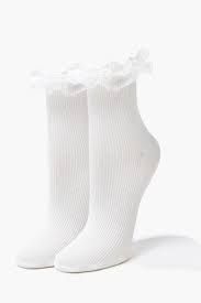 socks ruffle white - Google Penelusuran