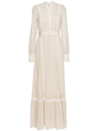 Gucci Macramé Logo Lace-Trimmed Gown $7,980 - Buy SS18 Online - Fast Global Delivery, Price