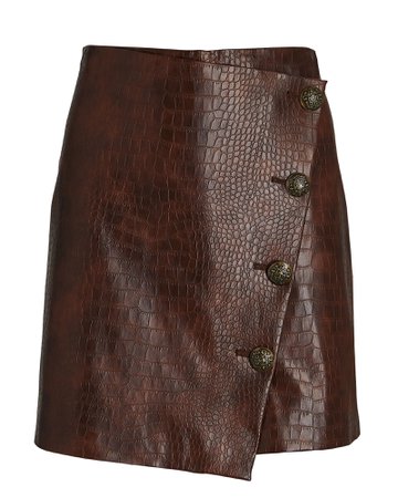 Veronica Beard Dinard Vegan Leather Mini Skirt | INTERMIX®