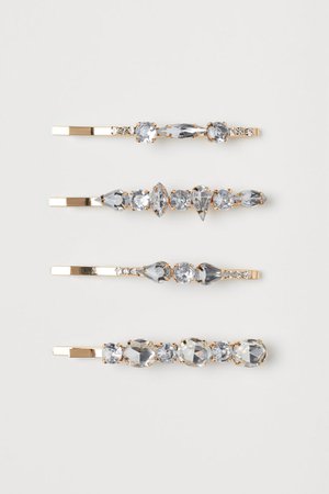 4-pack Sparkly Hairpins - Gold-colored - Ladies | H&M US