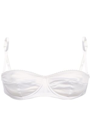 White Satin underwired balconette bra | Sale up to 70% off | THE OUTNET | DOLCE & GABBANA | THE OUTNET