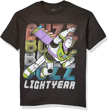 Amazon.com: Toy Story Boys' Big 4 Buzz Lightyear Short Sleeve T-Shirt-Disney, Black, L: Clothing