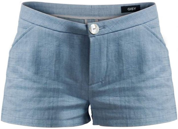 Gisy Linen Mini Shorts Ice Blue