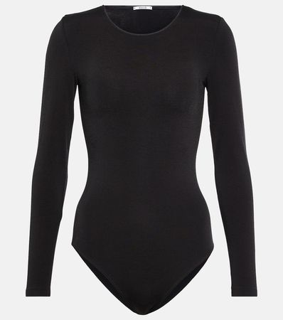 Berlin Cotton Blend Bodysuit in Black - Wolford | Mytheresa