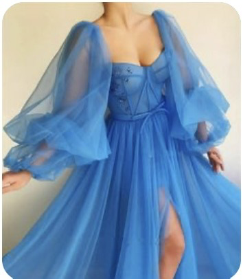 Royal Blue cottagecore princesscore Cinderella dress