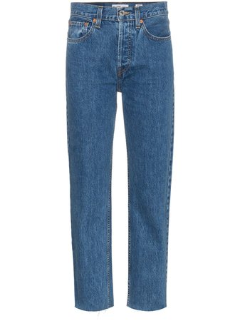 Shop blue RE/DONE Stove Pipe 27 jeans with Express Delivery - Farfetch