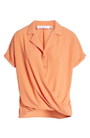 All in Favor Gathered Front Button Top | Nordstrom
