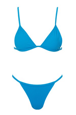 Willow Ribbed Set Neon Blue
