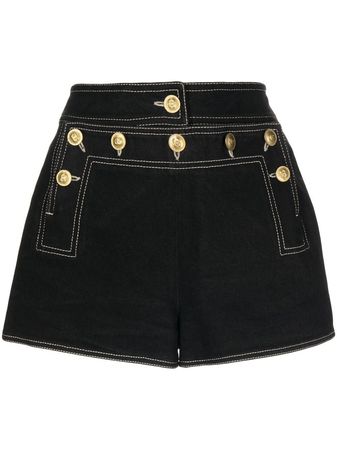 Chanel Pre-Owned 1990-2000s CC-buttons Denim Shorts - Farfetch