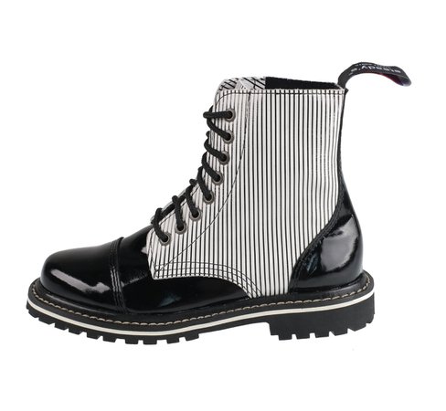 leather boots unisex - STEADY´S - STE/802_Black stripes - Metal-shop.eu