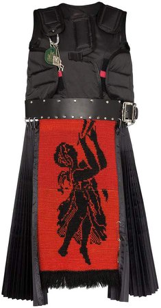 Chopova Lowena Guard leather detail dress