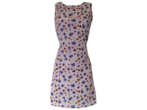 Vintage Grunge Dress Y2K 90s 00s Lavender Ditsy Floral Size | Etsy
