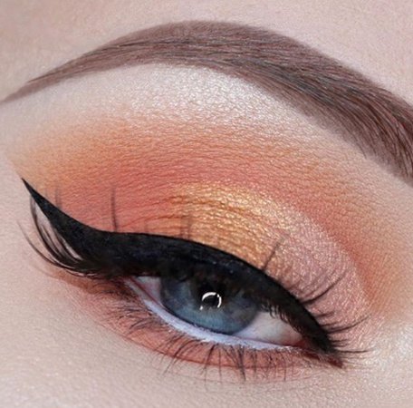 Orange Peachy Eye Makeup