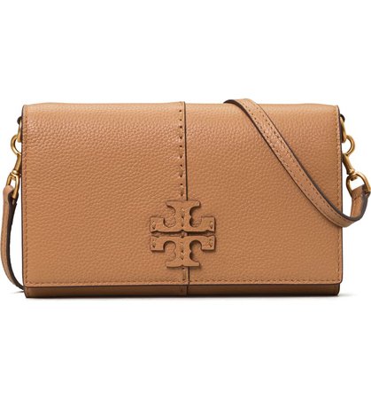 Tory Burch McGraw Leather Crossbody Wallet | Nordstrom
