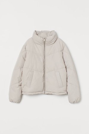Boxy Puffer Jacket - Light gray - | H&M US