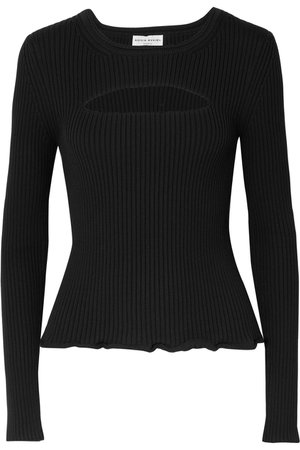 Sonia Rykiel | Cutout ribbed-knit sweater | NET-A-PORTER.COM