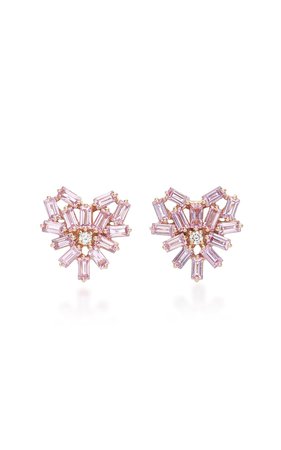 Angel 18K Rose Gold, Sapphire and Diamond Earrings by Suzanne Kalan | Moda Operandi