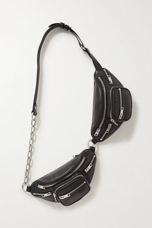 Black Attica Double leather belt bag | Alexander Wang | NET-A-PORTER