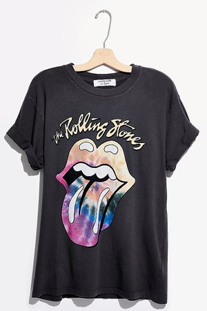 Rolling Stones Tie Dye Tongue Tee | Free People