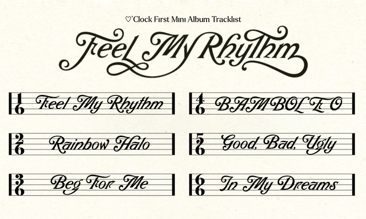 “Feel My Rhythm” Tracklist