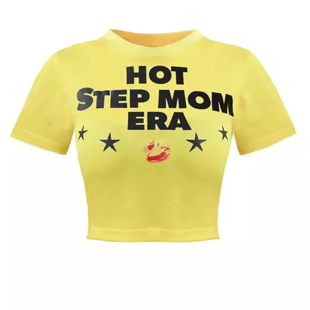 Step Mom Era Yellow Fitted Baby T-Shirt | Elsie & Fred | Wolf & Badger