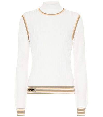 Silk ribbed-knit sweater