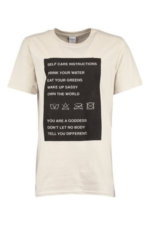 Self Care Oversized T-Shirt | Boohoo