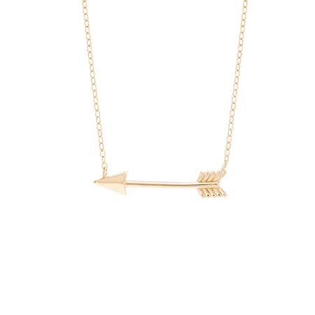 Sideways Arrow Gold Necklace