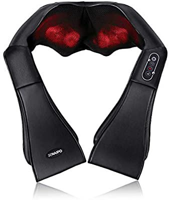 Amazon.com: Naipo Shiatsu Back and Neck Massager with Heat Deep Kneading Massage for Neck, Back, Shoulder, Foot and Legs, Use at Home, Car, Office: Health & Personal Care
