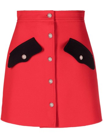 Shop Boutique Moschino high-waisted button-fastening skirt with Express Delivery - FARFETCH