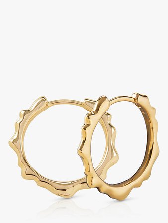 Monica Vinader Siren Small Hoop Earrings, Gold at John Lewis & Partners