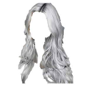 White Platinum Hair PNG | Grey/Gray