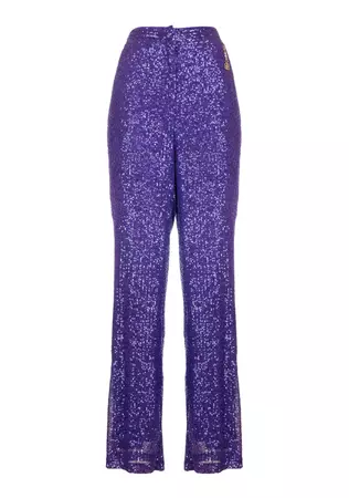 Palazzo pant wide fit made in sequins FQ23WV3001W53601 FRACOMINA – Fracomina Shop Online | World Wide
