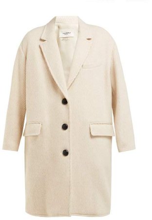 Ãtoile Atoile - Gimi Oversized Wool Blend Tweed Coat - Womens - Ivory
